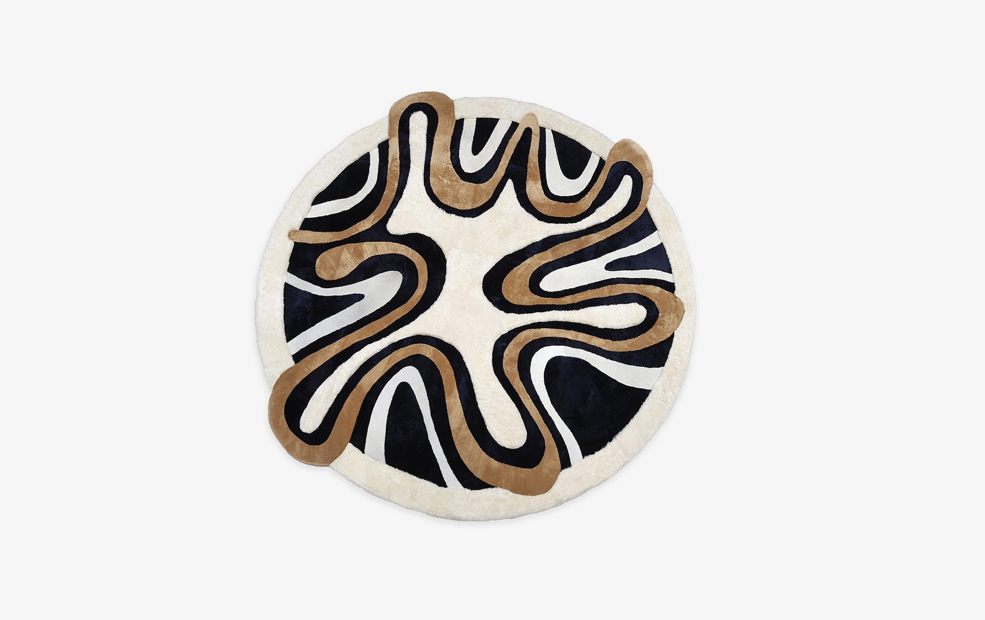 ETRETAT – les Iconiques – Tapis rond, design – motifs ondulés